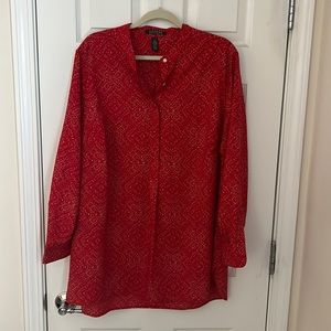 Red Tunic Blouse